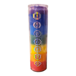 Load image into Gallery viewer, Tube with colorful chakra symbols on a white background
