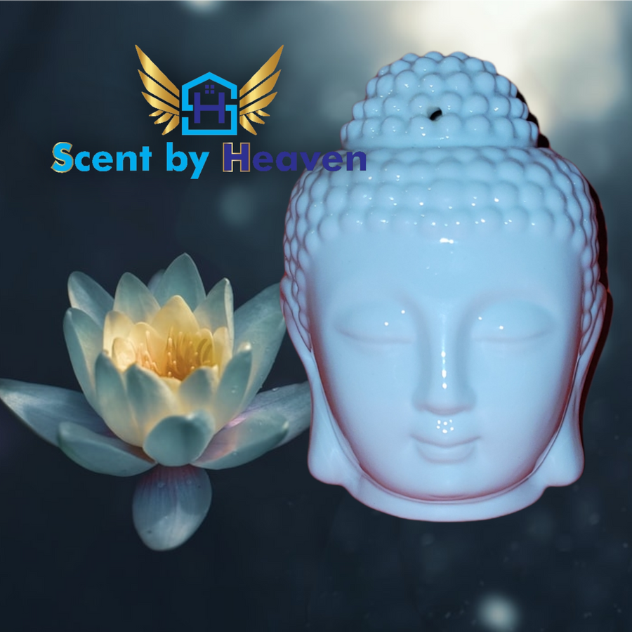 Ceramic Buddha wax and oil warmer - Scent by Heaven