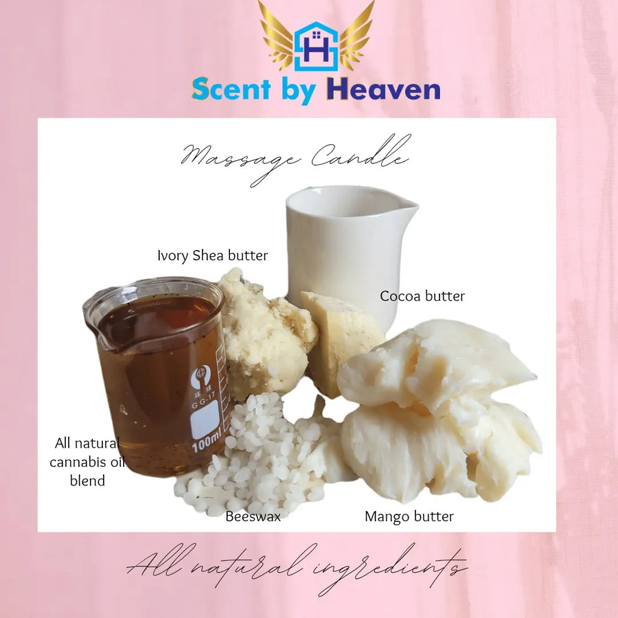 Organic Herbal massage candle - Scent by Heaven