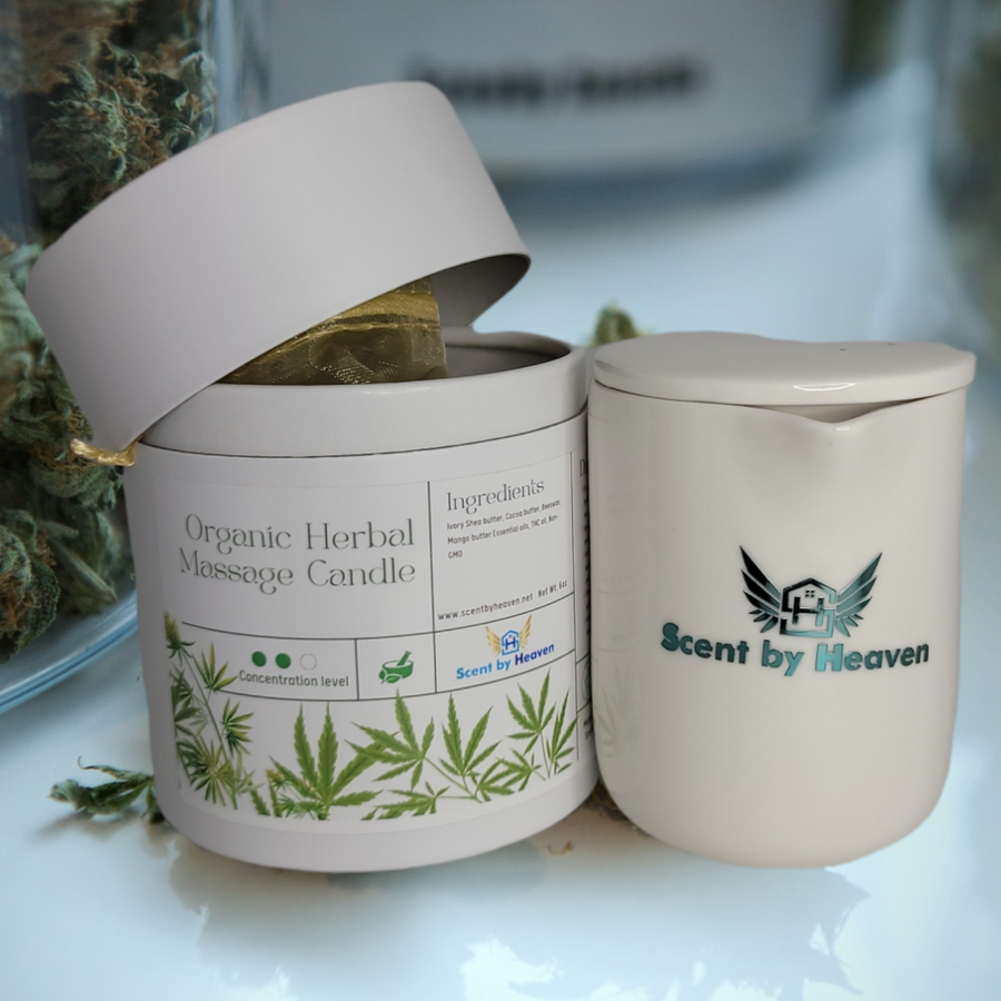 Organic Herbal massage candle - Scent by Heaven