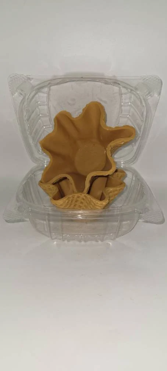 Wax waffle cone bowls for dessert candles