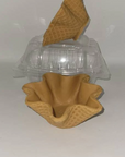 Wax waffle cone bowls for dessert candles